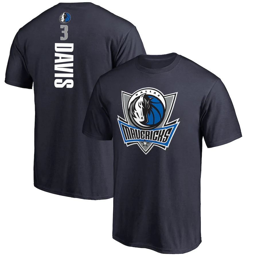 Men NBA Dallas Mavericks #3 Davis blue T shirts style 6